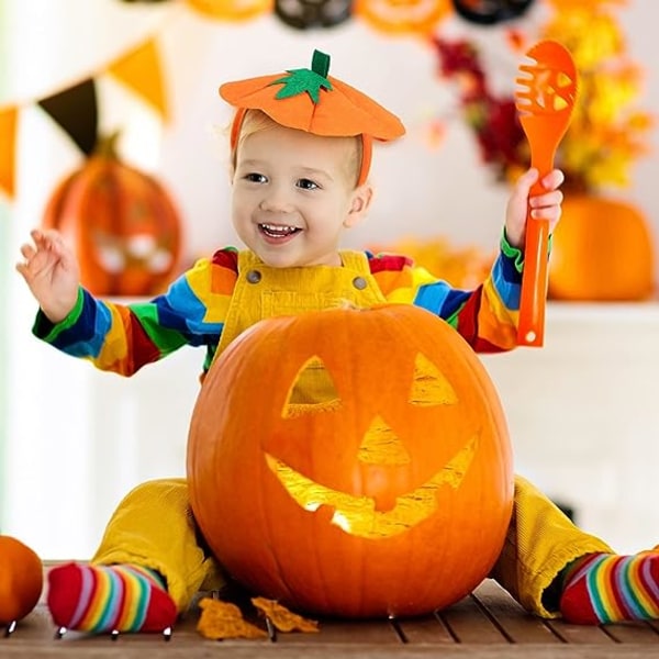 4 stk. Halloween græskar pandebånd Halloween kostume elastiske pandebånd til Halloween kostumefestartikler