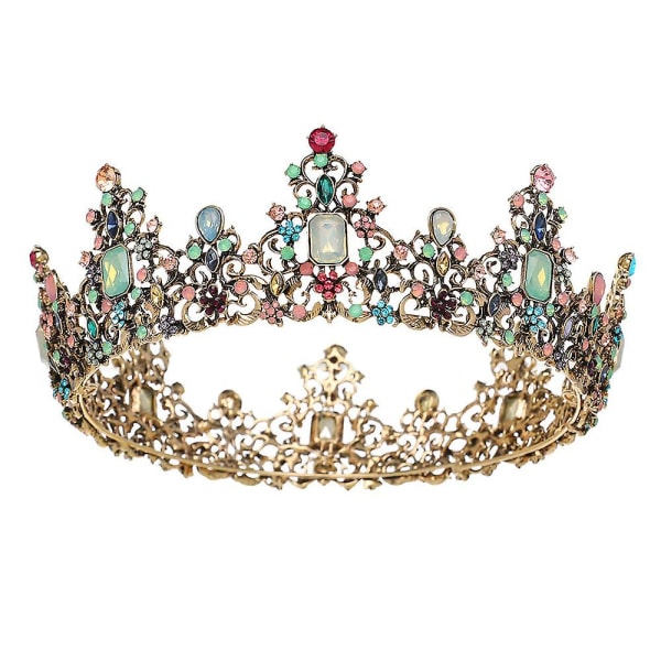 Jeweled barokk Queen Crown - Rhinestone Wedding Crown