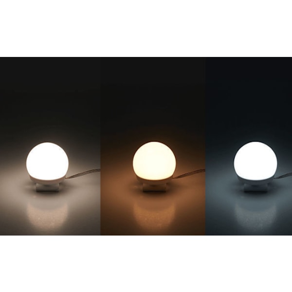 LED-spegelbelysningsset för sminkbord, med 10 dimbara glödlampor
