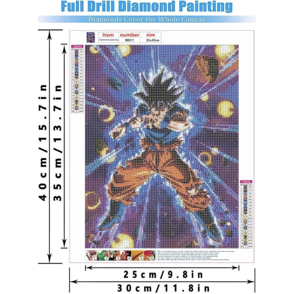Diamond painting Japanese anime Dragon Ball Super Saiya, full cir