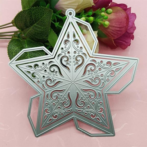 3D Stjärnformade Metallstansar för Scrapbooking, DIY-Stansning, Prägling och Klippning