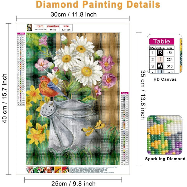 Diamantmålning blomma flaska full diamantmålning blomma diamo