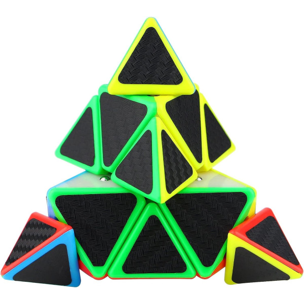 Carbon fiber triangular decals for children's intellectual develo