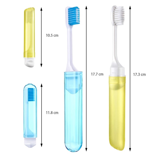 Sammenfoldelig tandbørste Blød drikkelig rejsestørrelse Tandbørste 6 stk