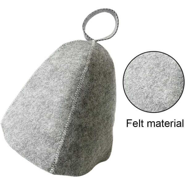 Saunahat Foldbar Naturfilt Uldhue Blød Solid Cloche Hat fo