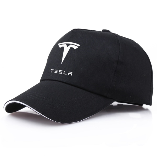 Car Tesla Baseball Cap - Mænds kasket til mænd og kvinder - Unisex Tesla Baseball Caps til mænd - Bilfans hatte, sort