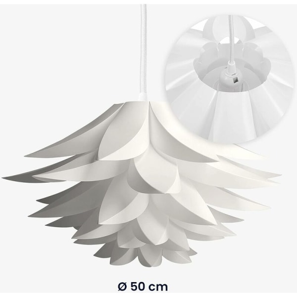 Lotus design pussellampa - DIY montering lampskärm - Ljusdekor