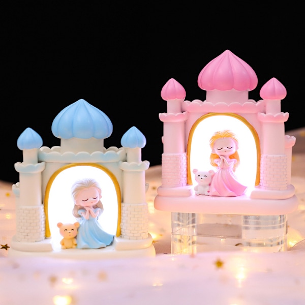 1 Pack Fairy Tale Kingdom Rosa Prinsessa Slott Stjärnlampa Kreativ