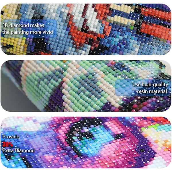 DIY 5D Diamantmålning Mount by Number Kits, Love Heart Painting