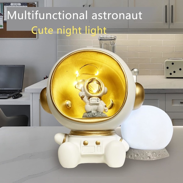 Stor lysande astronautstjärna - 3 i 1 astronautstaty spargris