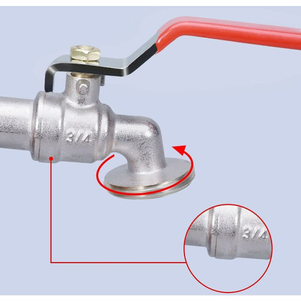 IBC tanktilslutning med 3/4 gevind - Hane til 1000L tank, regnvandsopsamler, ventiludløbsforbindelse og haveslangeforbindelser