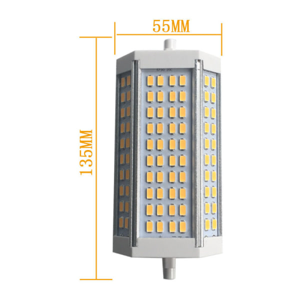 R7S 135mm himmennettävä 40W LED-lamppu, lineaarinen LED-kaksipäinen J-tyyppinen spottivalo, seinä-/turva-/lattiavalaisimet (lämmin valkoinen 3000K)