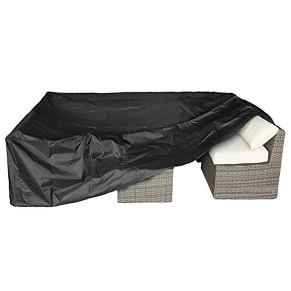 Möbelöverdrag för trädgård, överdrag för utomhusmodulsoffa, överdrag för utomhusbord och stolar, med dragsko för perfekt grepp, 213*132*74cm