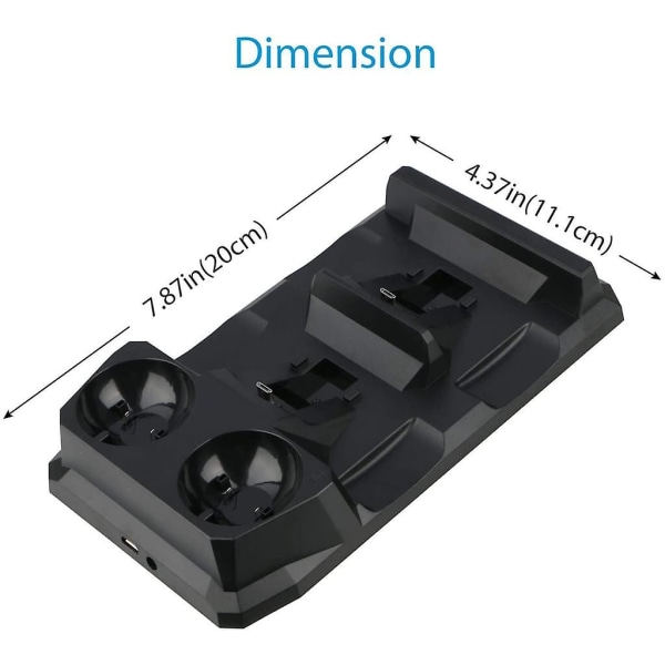 Dobbelt controller-opladningsstation kompatibel med Xbox One X/One S