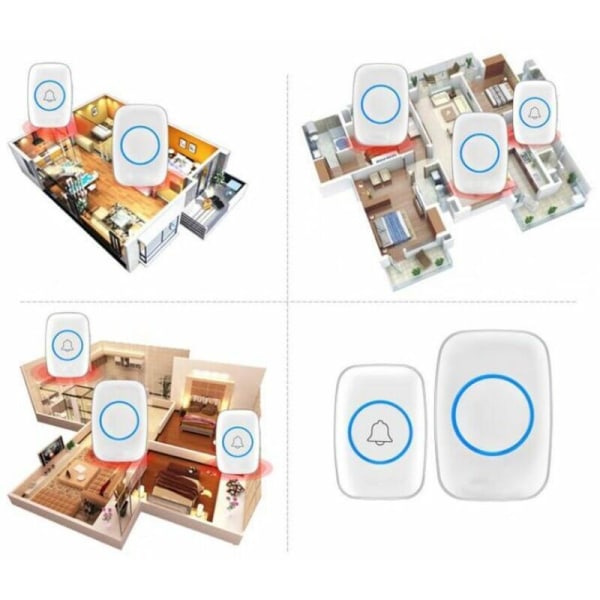 Waterproof Wireless Doorbell 300m Working Distance 60 Melodies Do