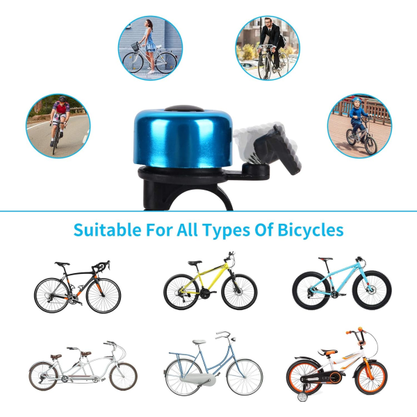 Cykelklocka, 2st Minicykelklocka med klart och högt ljud, Mini