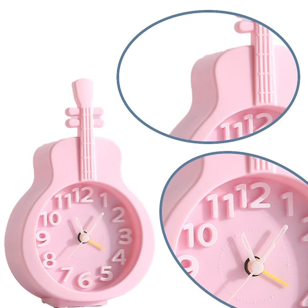 Cartoon Violin Alarm Clock Candy Color Creative Student Bedside C