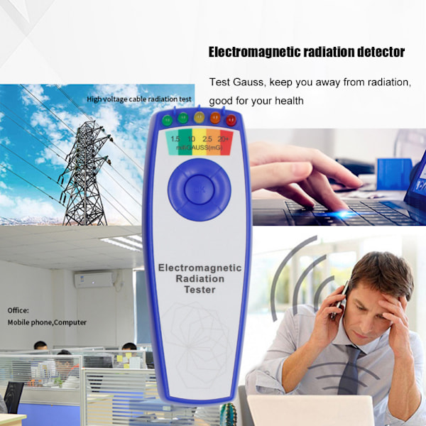 För EMF-detektor 5 Nivåer Snabb Respons Magnetisk Strålningsmätare ABS EMF