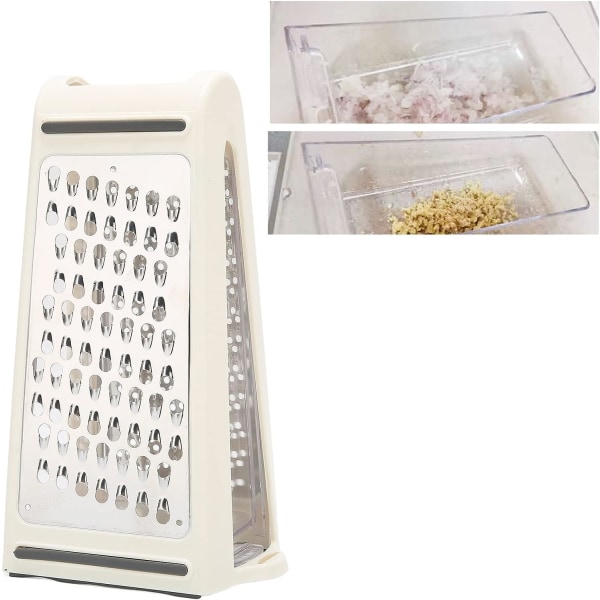 Professional Box Grater, Stainless Steel with 2Sides, Best for Pa