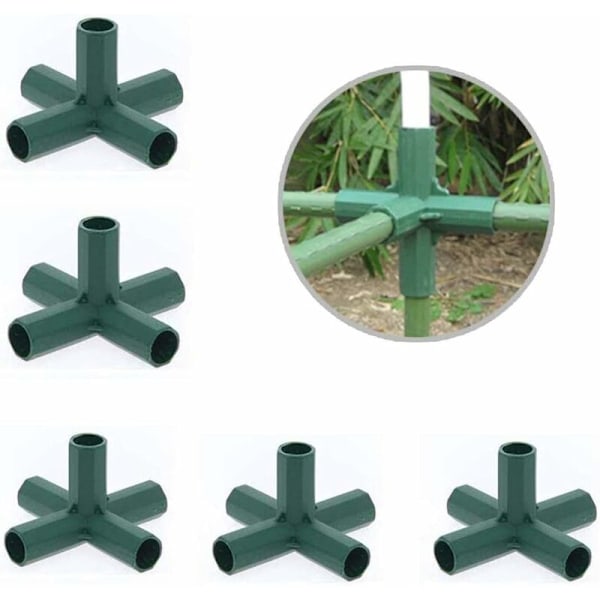 Växthusramkoppling, Växthusramkoppling Stabil Stödramsbyggnad Koppling Tillbehör, 5PCS