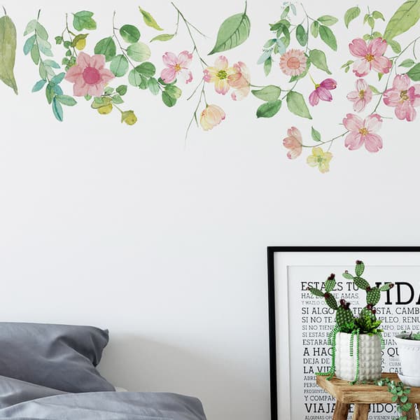 Vackra blommor väggdekal väggdekal väggdekoration för B