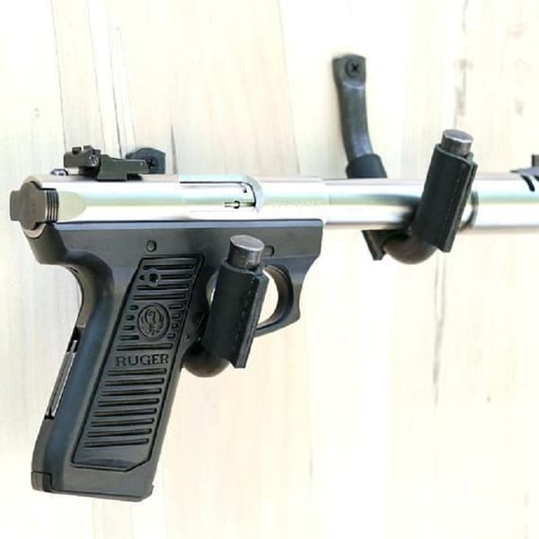 1 par rostfria pistolhållare pistolhake filt foder