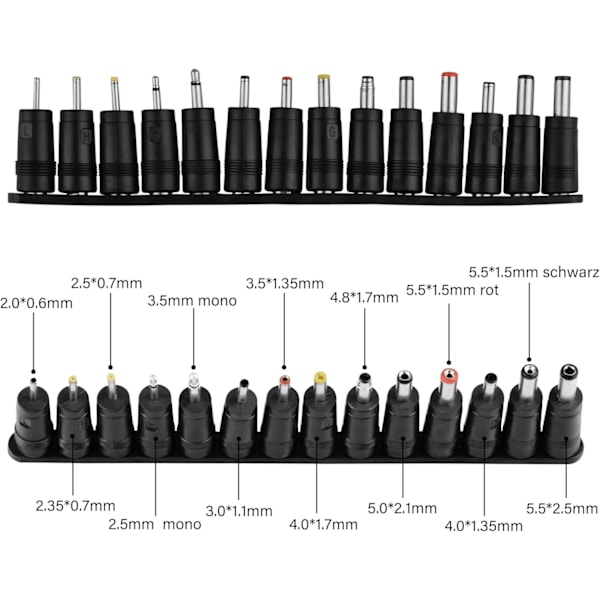 28 kpl 5,5 x 2,1 mm Universaali AC/DC Virtalähde Kannettaville Tietokoneille