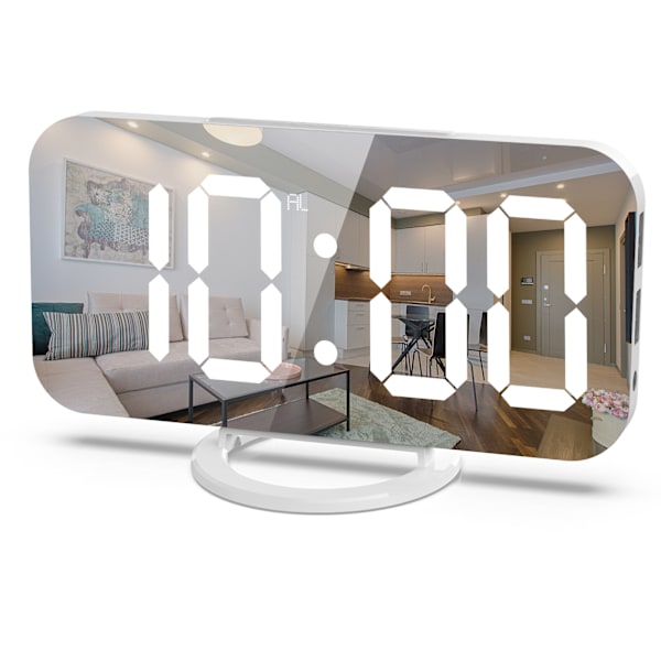Stor skärm digital klocka, LED elektrisk väckarklocka, larm, snooze