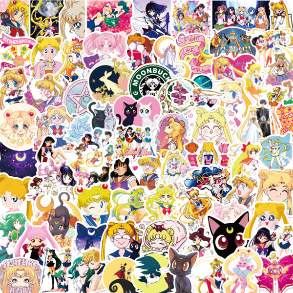 200 stykker amerikanske jentesoldat-klistremerker Cartoon Sailor Month