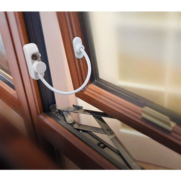 2pcs Window Door Stay Lock Sliding Door Baby Safety Lock Cable Ca