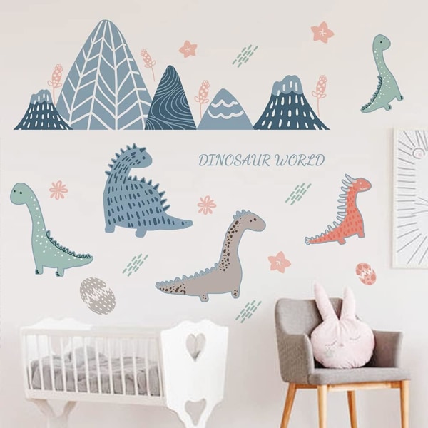 Barnkammare väggklistermärken dinosaurie väggdekor baby dekoration