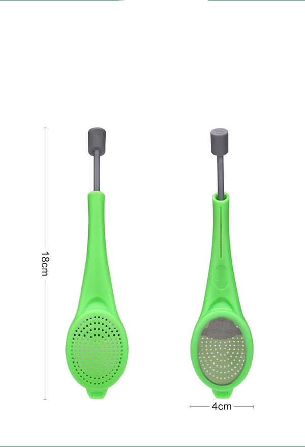 Tesil, 4-pack tesil i silikon för teinfusion och teinfusion för kopp (grön)