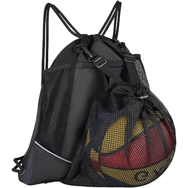 Sports tasker med snørelukning, snøretaske, kan opbevare fodbold, basketball