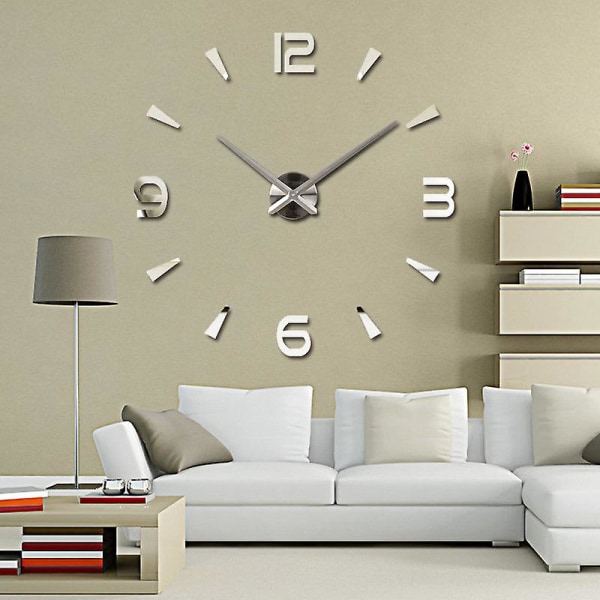 DIY Wall Sticker Clock Living Room Mirror Stickers Clocks Decor 3