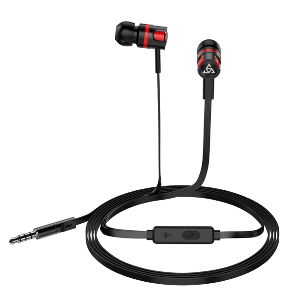 T2 snygga 3,5 mm stereo-hörlurar med mikrofon och sladdkontroll