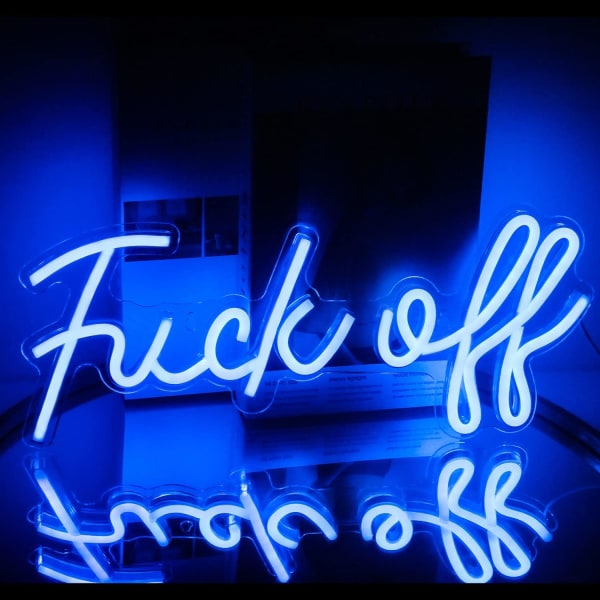 Fuck Off Neon Sign Sana Sininen LED Neon Wall Valokyltit Akryyli US