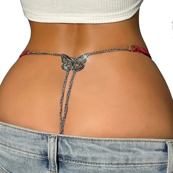 Kvinner Sommer Sexy Butterfly Midje Body Chain Smykker Butterfly Pe