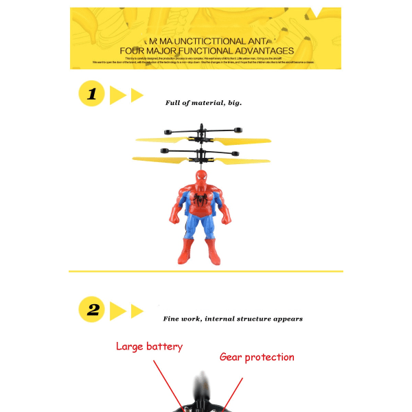 Spiderman Anime Figur Flygplan Induktion Hängande Flygande Spindel