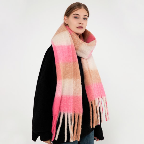 Winter warm tassel scarf women's imitation cashmere warm long sca