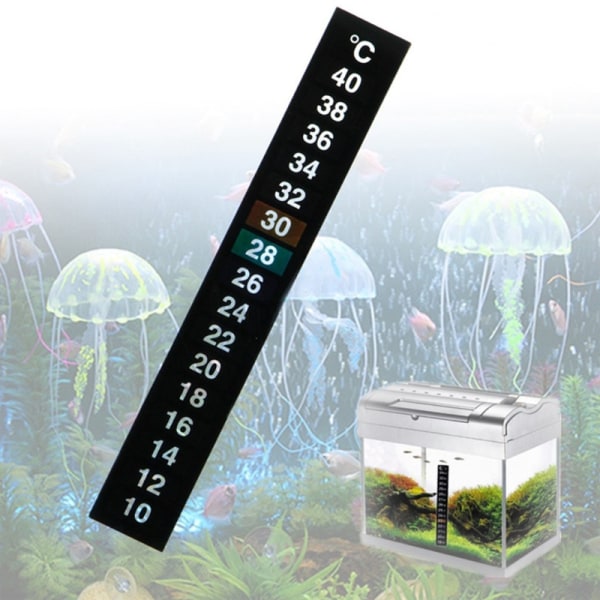 Brygge Termometer Strip Klebende Streifen Thermometer Aquarium Thermometer Aufkleber Thermometer Aufkleber für Aquarium/Kombucha 10℃ bis 40℃，3pacs