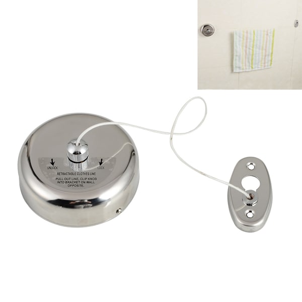Rostfritt Stål Retractable Expanderbar Klädtork 2.8m