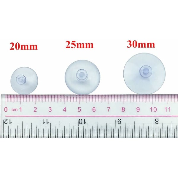 20 mm 100 stycken Mini genomskinliga sugkoppar utan krokar Witho