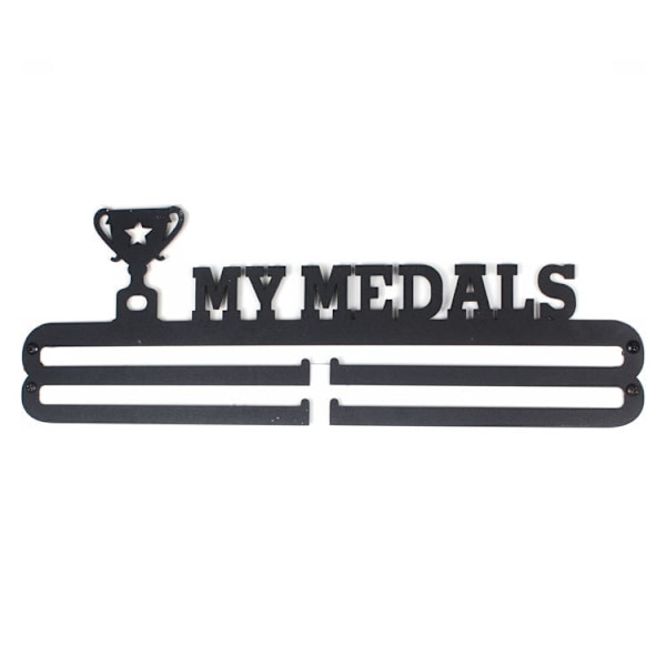Medaljhängare Display Olympiska sporter Massiva järnmedaljhållare Väggmonterad M