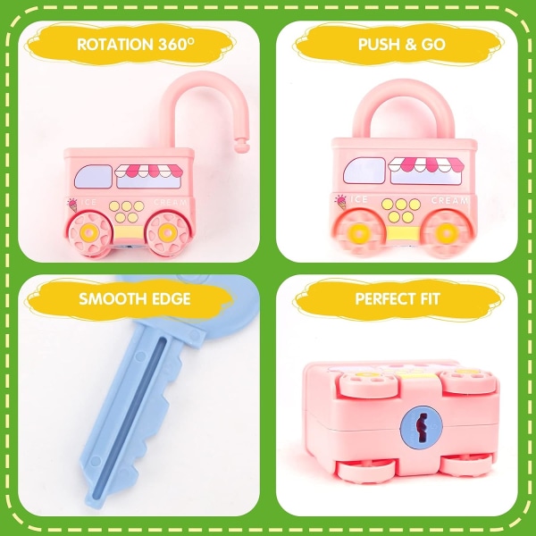 Nycklar och lås Spel för barn 2 3 4 5 år gammal - Montessorileksak