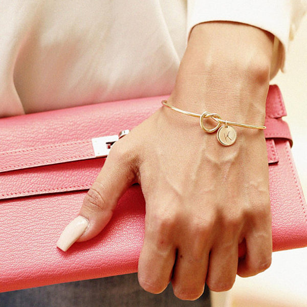 2 st roséguld kärleksknut armband för kvinnor charm manschett armband brud