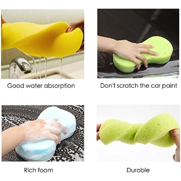 5 Pcs Car Wash Sponge Portable Multifunctional Kitchen Washing Sp