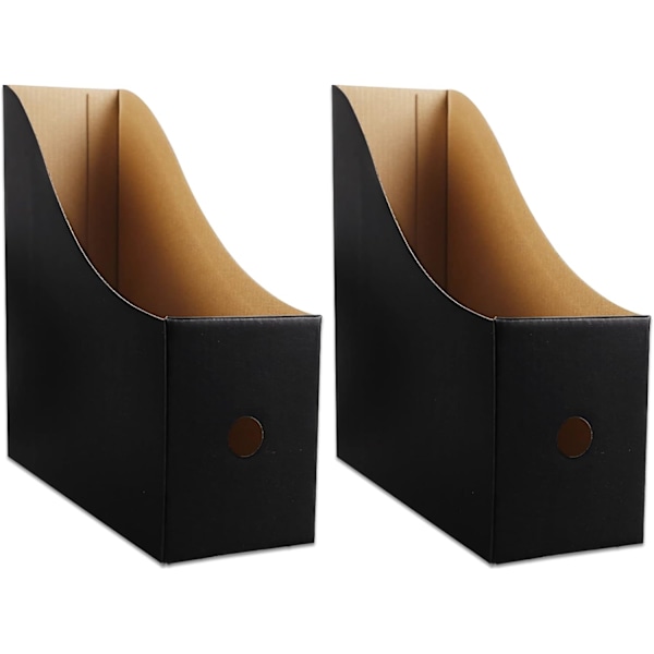 Svart tidningshållare (3-pack), tidningsställ för hem, kontor, skrivbord, 10,6'