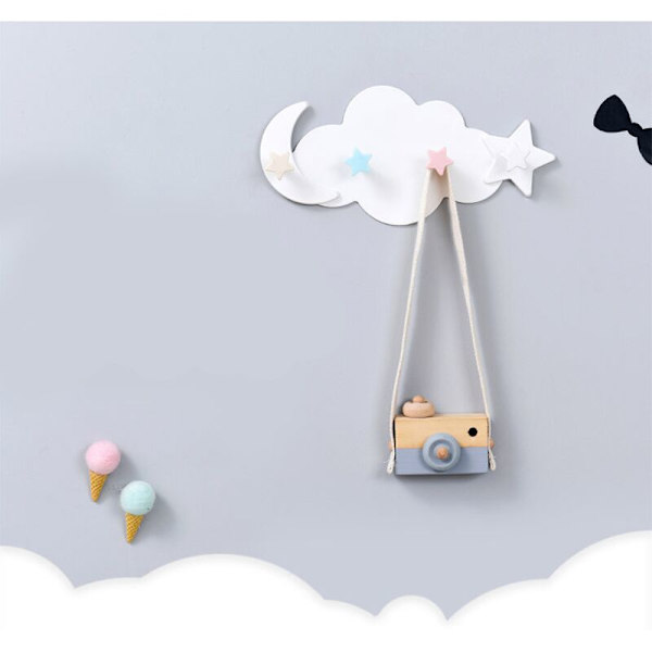 Cartoon Cloud Kraftfullt Självhäftande Krok Punch Free Sticky Hook Badrum Vägghängare Väggdekor Krok