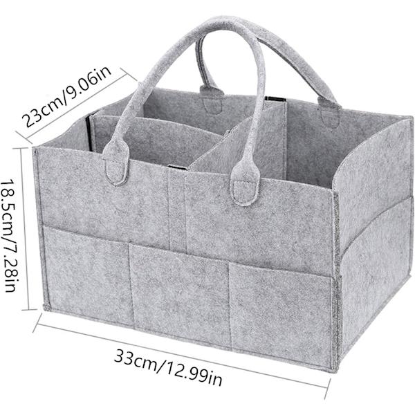 Filt Baby Blöjor Organizer Lyx Bärbar Blöjor Förvaringskorg