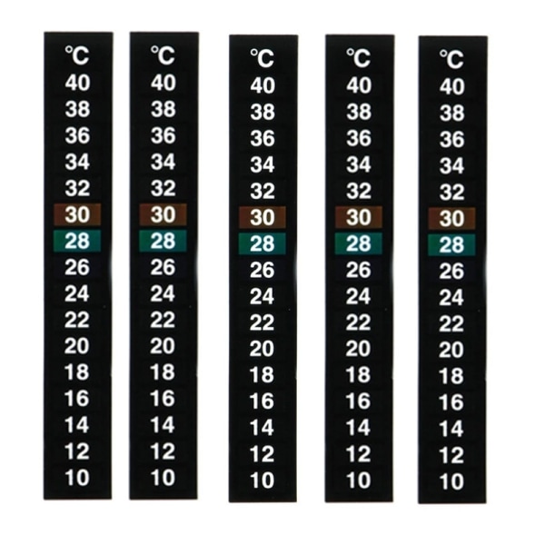 5 stk. Traditionelt digitalt klistermærke termometer med Celsius-system